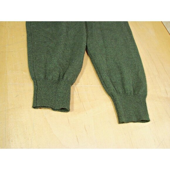 Alan Flusser Merino Wool Blend Mens Pullover Sweater Green Blue Quarter Zip XXL - Picture 6 of 12